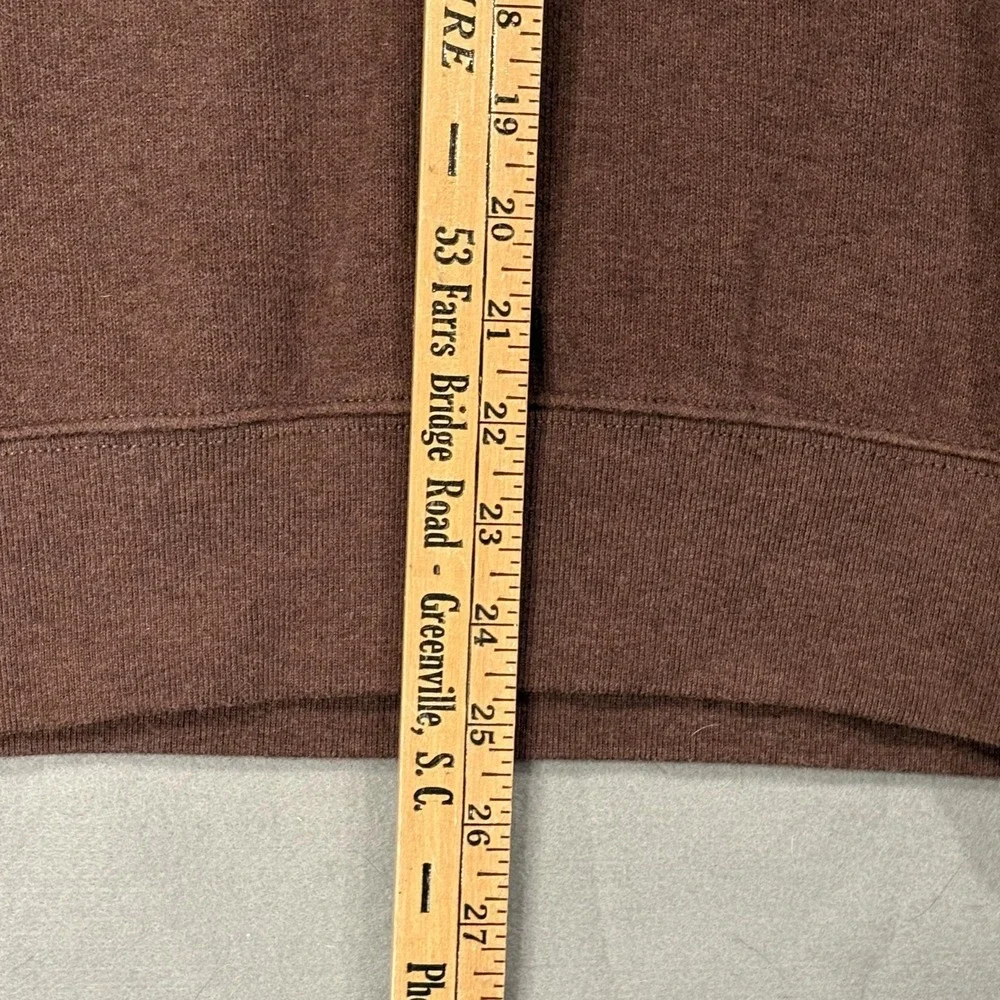 Polo Ralph Lauren Sweater Mens Medium Brown Shawl Collar Cotton Pullover Logo